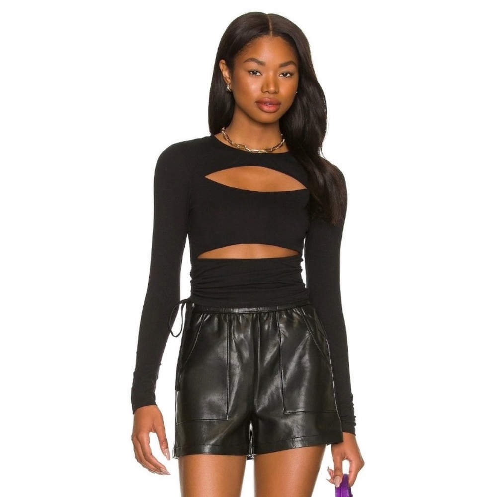 Superdown Kathleen Cut Out Top Black Women's Size Medium